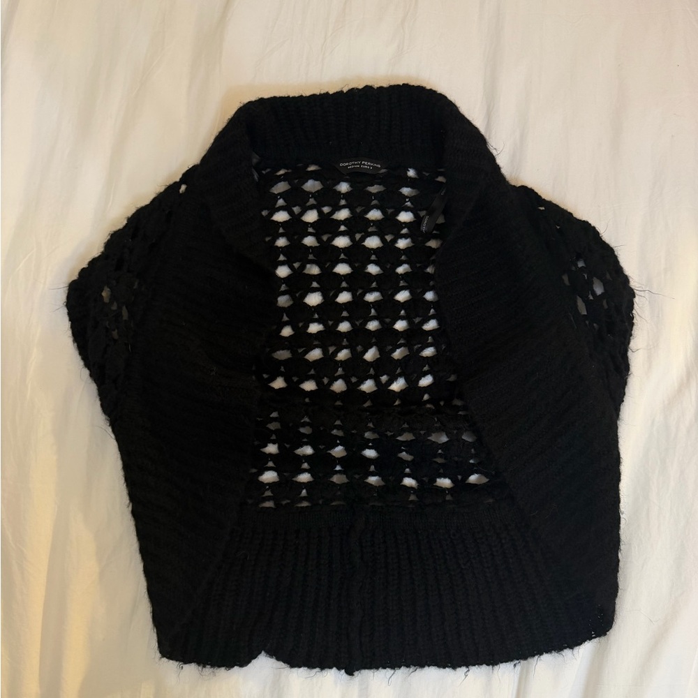 Dorothy Perkins Black Open-Knit Shrug